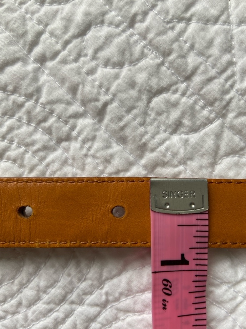 Ralph Lauren Croc-Embossed Leather Belt in Tan Brown - Picture 10 of 12